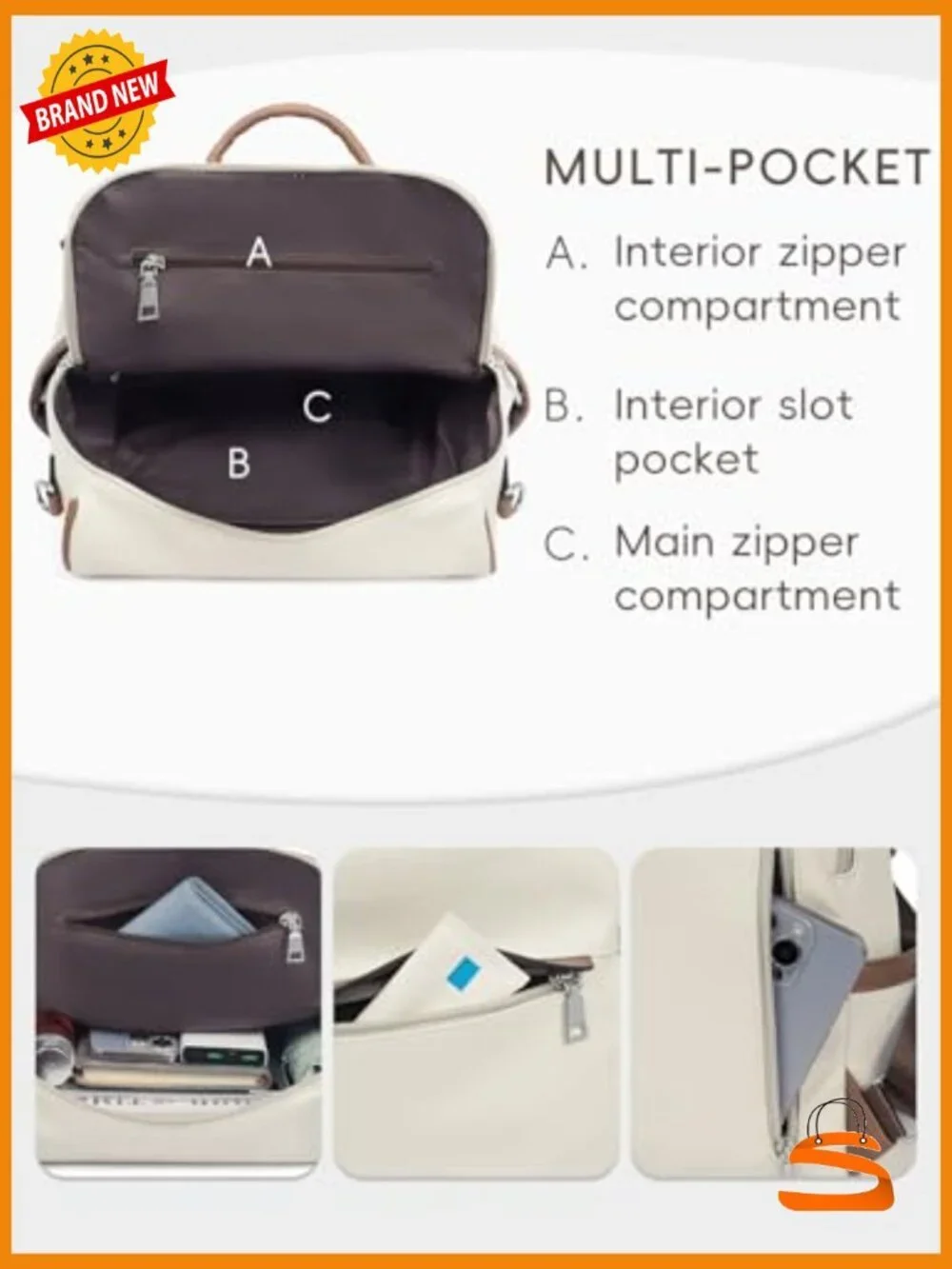 Women's Faux Leather Backpack Purse Anti-theft Travel Shoulder Bag